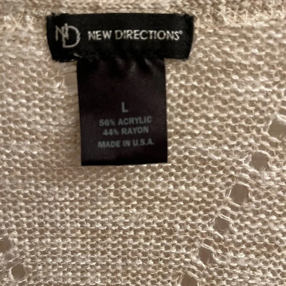NEW DIRECTION~ BEIGE ~TOPPER~COVERUP~LG - Picture 2 of 8